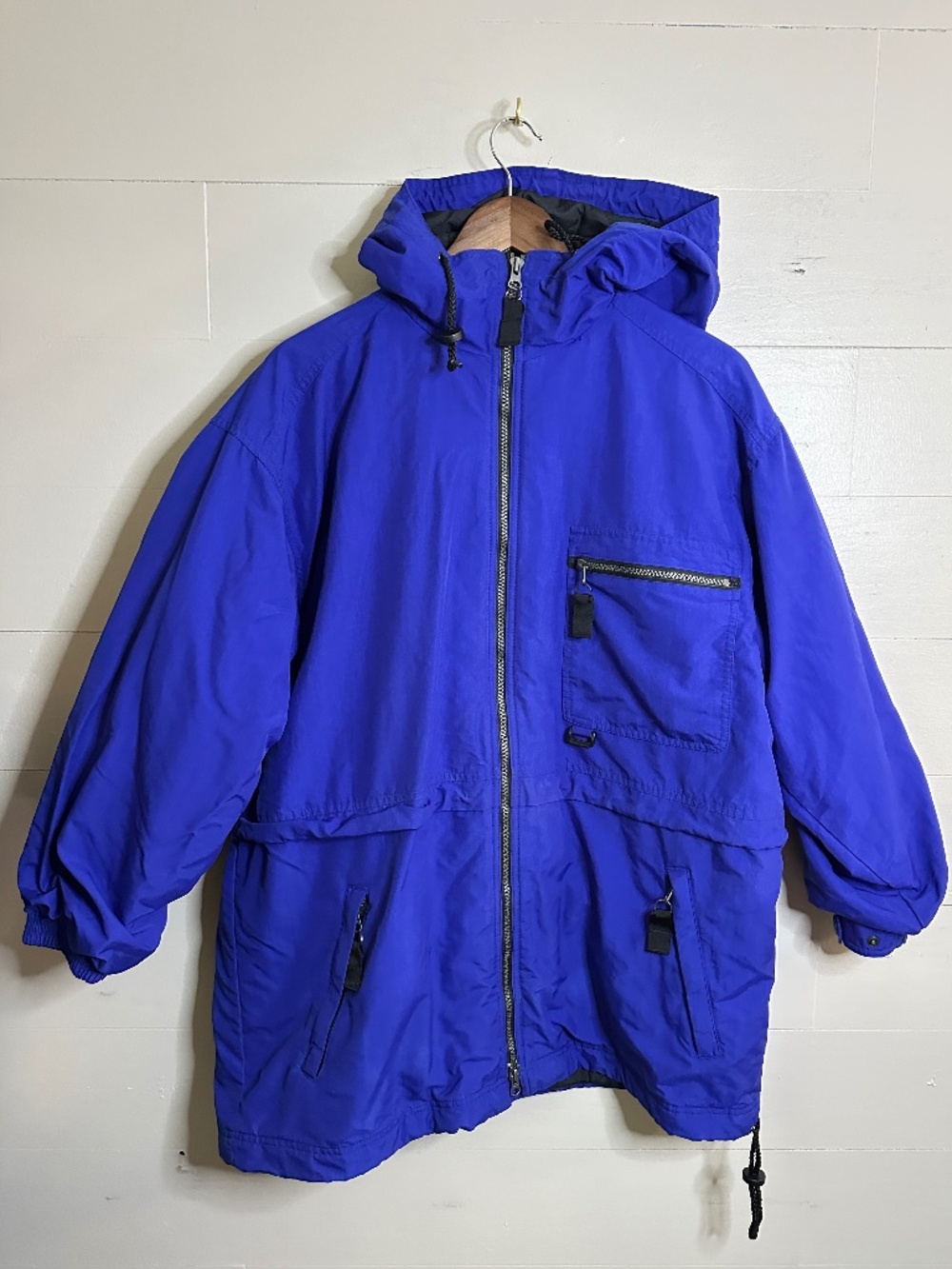 Eddie Bauer Women's Blue Thinsulate Lite Loft Insulated Hooded Jacket Size M
